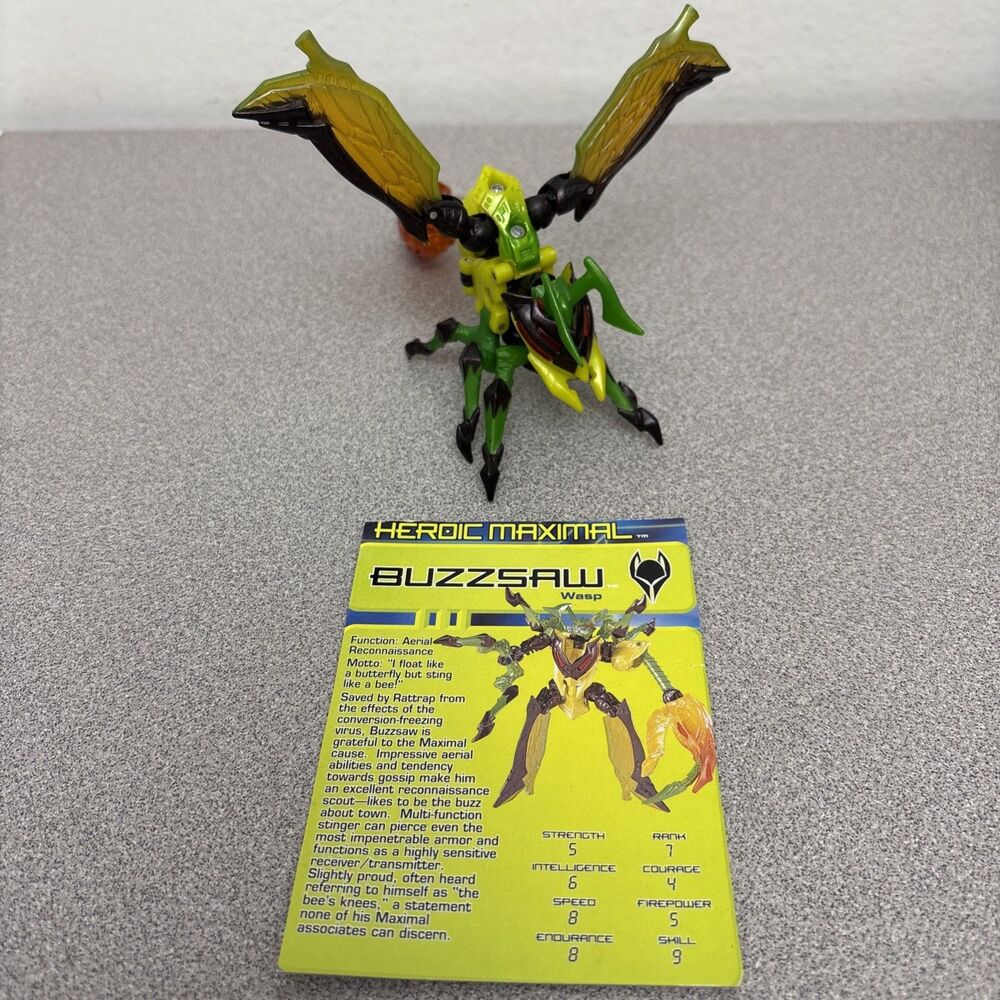 Buzzsaw 100% Complete Transformers Beast Machines 1999 Hasbro Action Figure